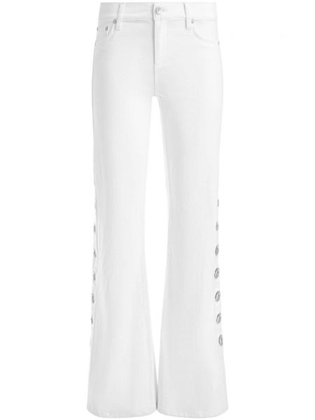 Jeans taille basse Alice + Olivia blanc