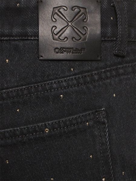 Platėjantys džinsai su kišenėmis Off-white juoda
