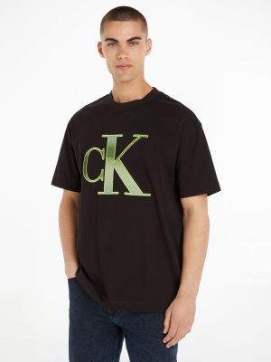 Базовая футболка с коротким рукавом Calvin Klein черная