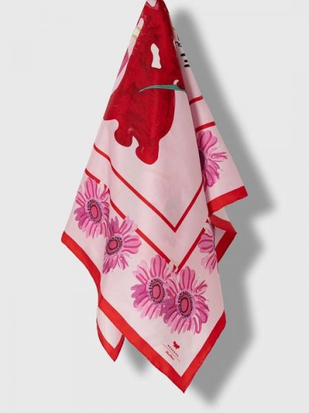Шелковый шарф Weekend Max Mara розовый