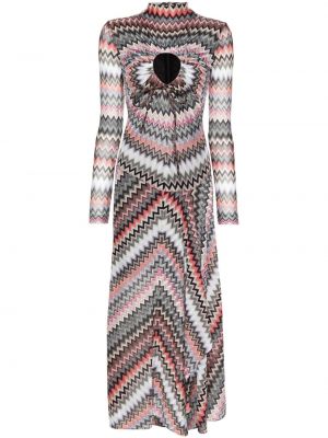 Ασύμμετρη κοκτέιλ φόρεμα από λυγαριά Missoni γκρι