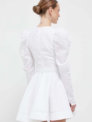 Mini šaty Bardot bílé