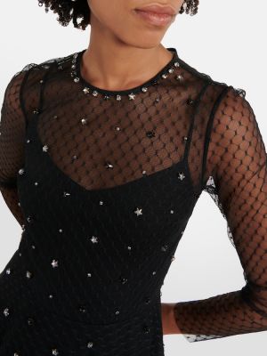 Μίντι φόρεμα από τούλι Redvalentino μαύρο