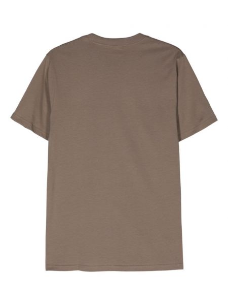 Kokvilnas t-krekls Carhartt Wip brūns