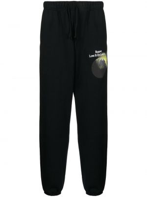 Pantalon de joggings avec imprimé slogan à imprimé Paccbet noir