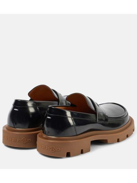 Leder loafer Maison Margiela schwarz