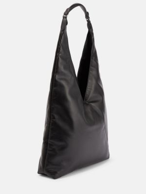 Kožená nákupná taška Brunello Cucinelli čierna