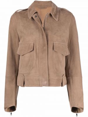 Замшевая куртка Giorgio Brato, коричневый