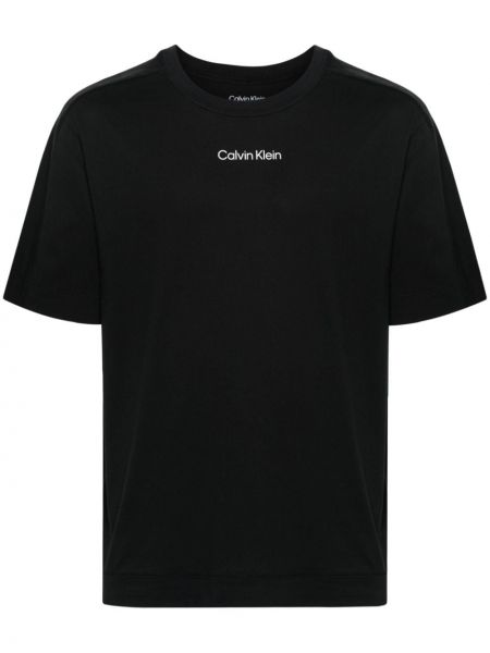 Pamut póló nyomtatás Calvin Klein fekete
