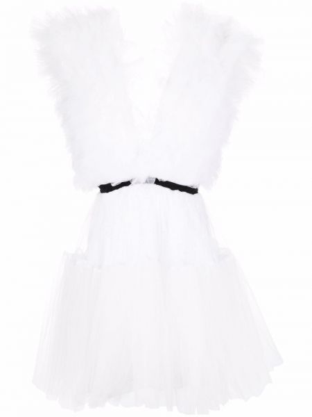 Mini vestido con volantes Alchemy blanco