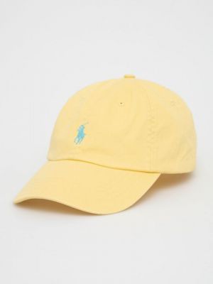 Хлопковая шляпа Polo Ralph Lauren желтая