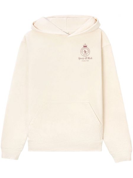 Pamučna hoodie s kapuljačom s printom Sporty & Rich