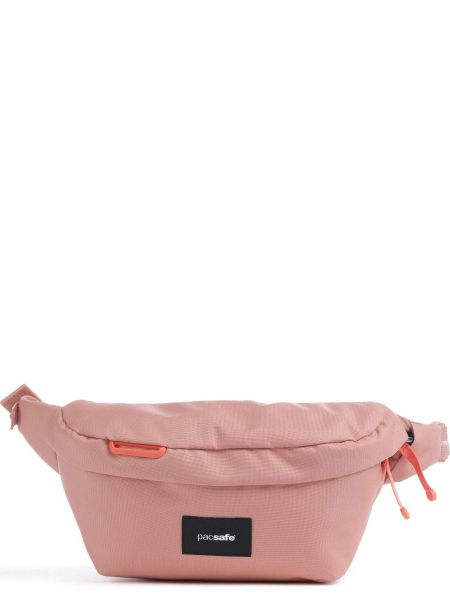 Розовая нейлоновая поясная сумка Pacsafe