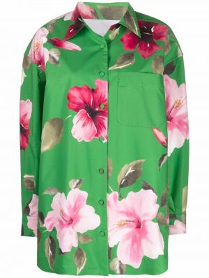 Manteau à fleurs Valentino Garavani vert