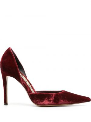 Кожени полуотворени обувки Alexandre Vauthier червено
