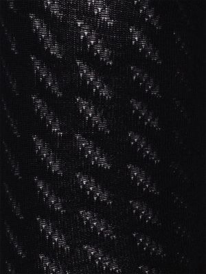 Žakárové vlněné punčocháče Wolford černé