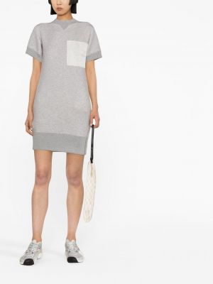 Bavlněné mini šaty Sacai šedé