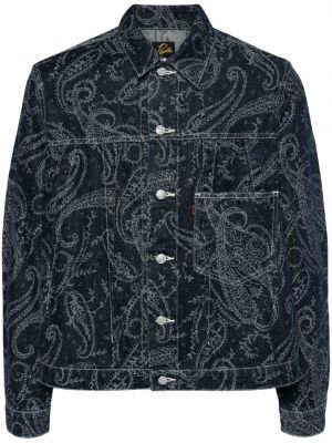 Giacca di jeans con stampa paisley Needles blu