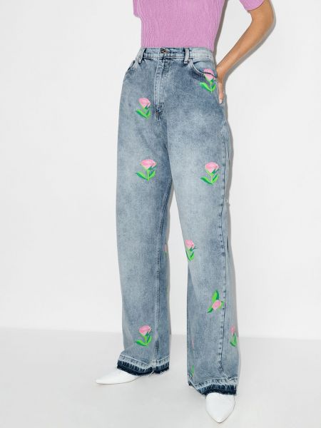 Jeans à fleurs Natasha Zinko