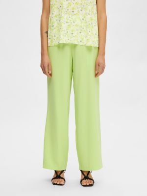Pantaloni chino Selected Femme verde