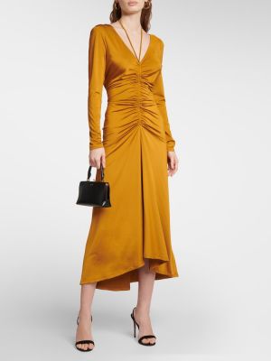 Jersey midi ruha Veronica Beard aranyszínű