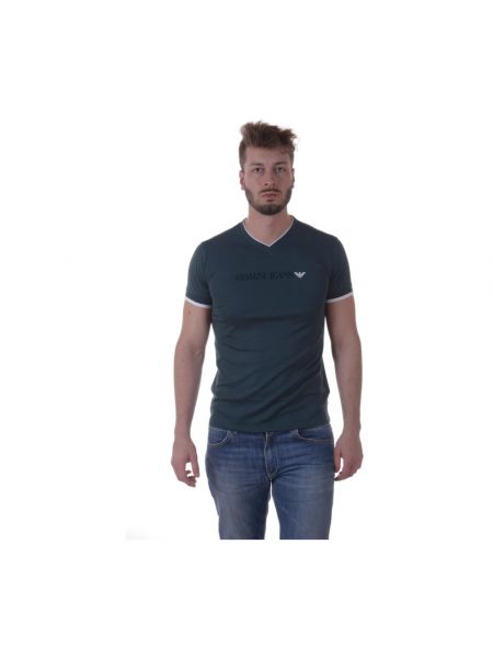 Casual jeanshemd mit print Armani Jeans grün