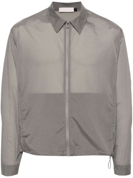 Прозрачна риза с цип Amomento сиво