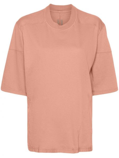 Kokvilnas t-krekls Rick Owens Drkshdw rozā