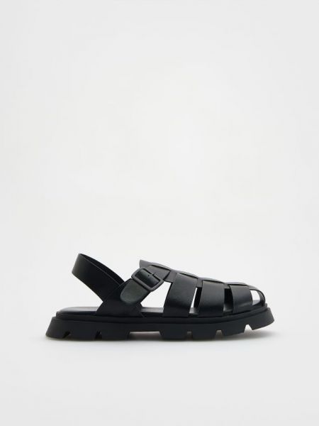 Sandále z ekologickej kože Reserved čierna