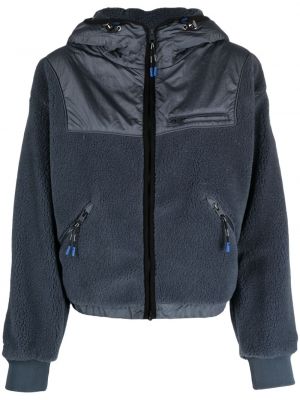 Mikina s kapucí na zip Woolrich modrá