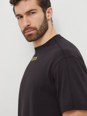 Černé bavlněné tričko s potiskem Calvin Klein
