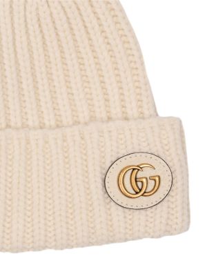 Cappello di pelle di lana di lana Gucci oro