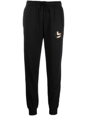 Спортни панталони с принт Nike черно