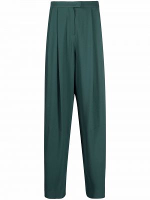 Pantaloni plisate Emporio Armani verde
