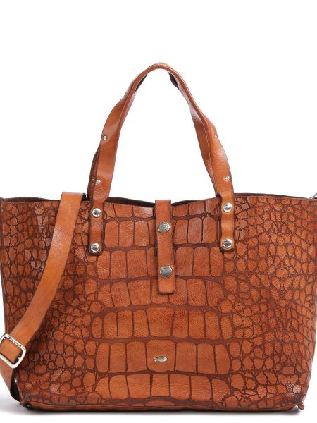 Кожаная сумка шоппер Campomaggi коричневая