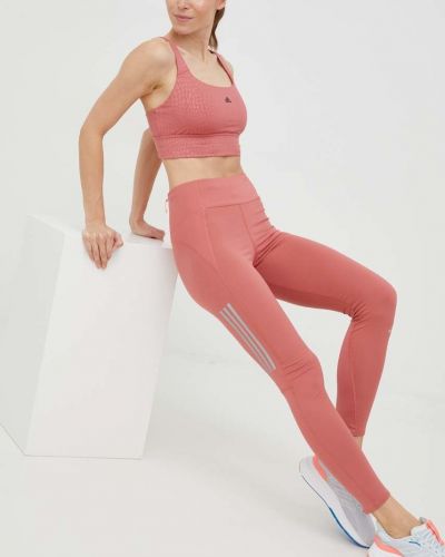 Спортен сутиен с принт Adidas Performance розово
