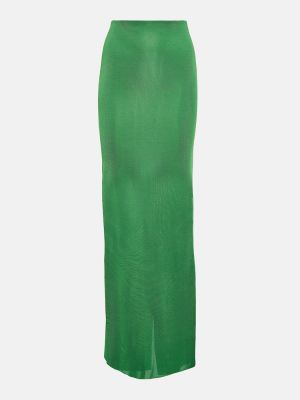 Długa spódnica z wysoką talią Tom Ford zielona