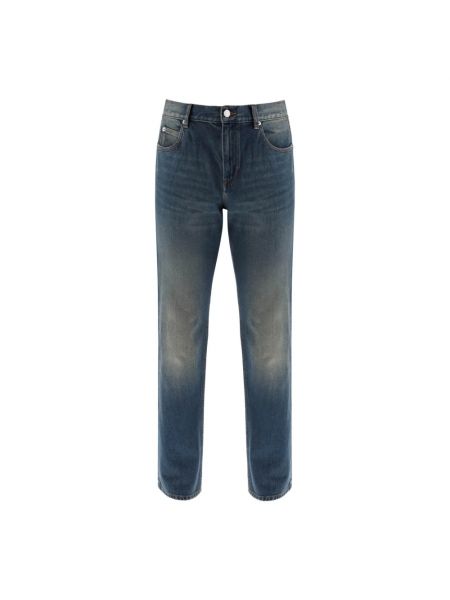 Proste jeansy relaxed fit Isabel Marant niebieskie