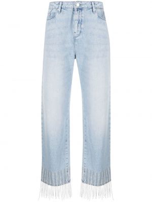 Giacca di jeans con frange Karl Lagerfeld blu