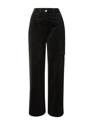 Pantaloni cu buzunare Calvin Klein Jeans negru