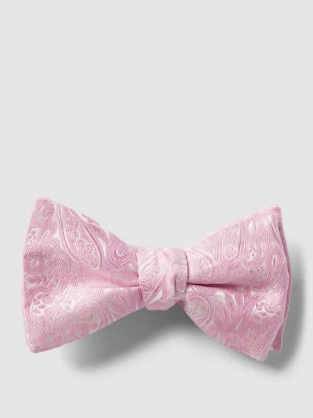 Różowy krawat z wzorem paisley Eton