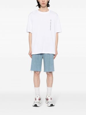 Kokvilnas t-krekls ar apdruku Calvin Klein balts