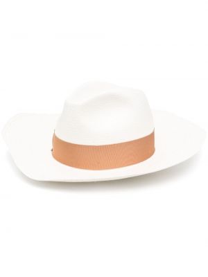 Pălărie cu croială lejeră Borsalino alb
