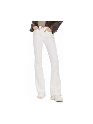 Bootcut jeans mit schnalle Pinko weiß