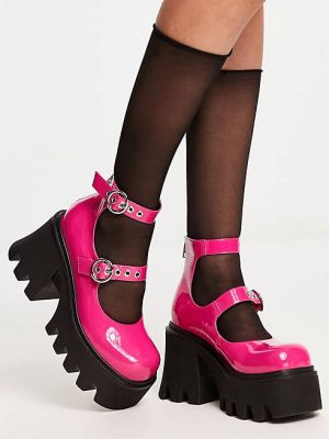 Лаковые туфли на каблуке Lamoda розовые