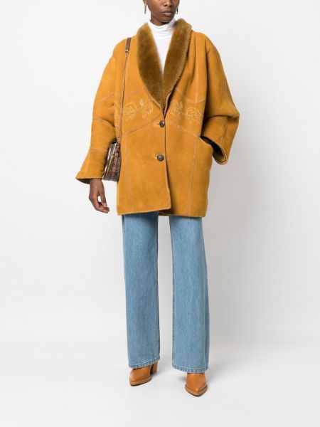 Manteau brodé à imprimé A.n.g.e.l.o. Vintage Cult jaune