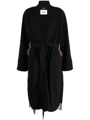 Manteau à franges Bazar Deluxe noir