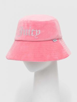 Кадифена шапка с козирки Juicy Couture розово