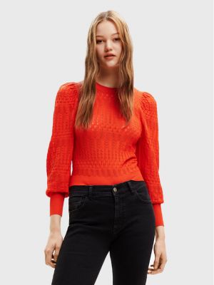 Sweter Desigual pomarańczowy