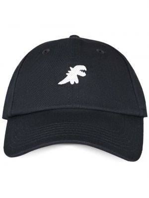 Haftowana czapka z daszkiem bawełniana Sport B. By Agnès B. czarna